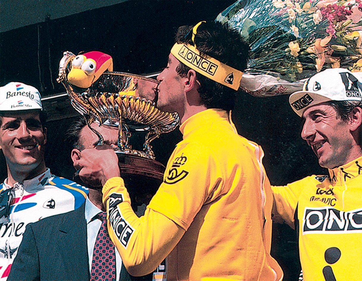 Melcior ganando la Vuelta